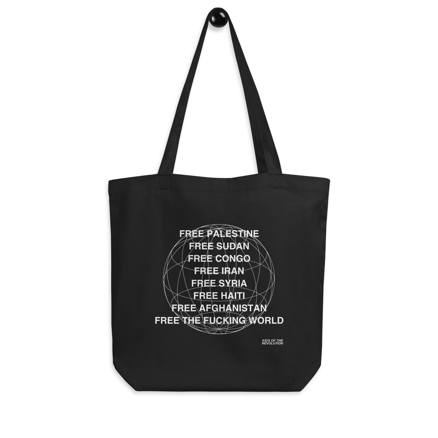 FREE THE WORLD TOTE BAG - BLACK