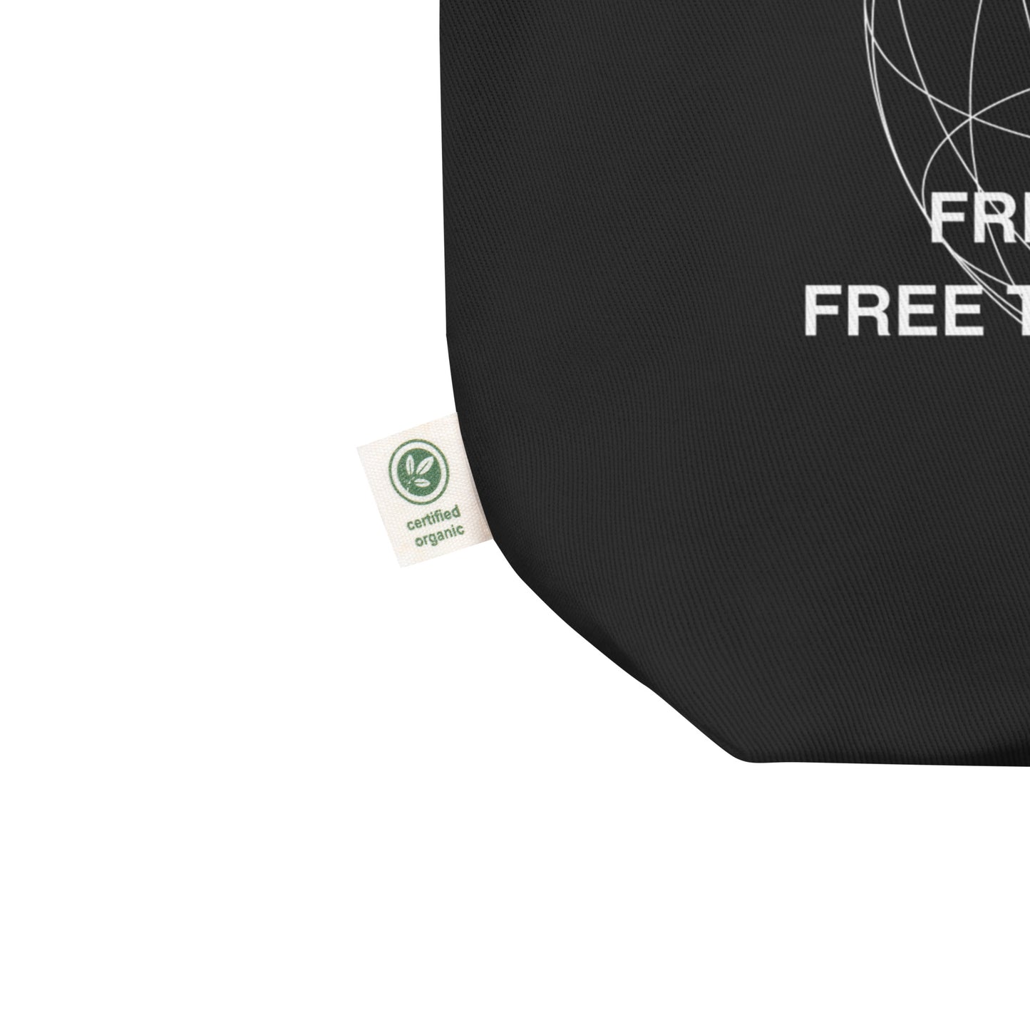 FREE THE WORLD TOTE BAG - BLACK